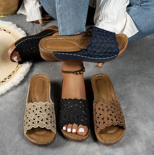 Ademende orthopedische sandalen met open teen voor dames